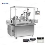 Linie de acoperire cu șurub de etanșare a borcanelor de cremă cosmetice rotative automate