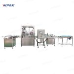 Linie de etichetare automată pentru umplere a sticlelor cosmetice mici