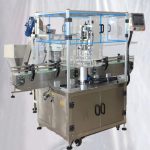 Echipament rotativ de capsare a sticlei de suc din plastic cu alimentator cu capac